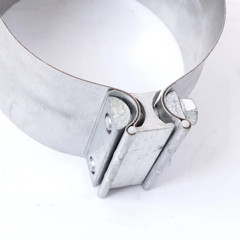 5-дюймовый круговой Соединительный выхлопной ленточный зажим, предварительно сформированный Соединительный зажим из алюминиевой стали для соединения выхлопной трубы с внешним диаметром от 5 до 5