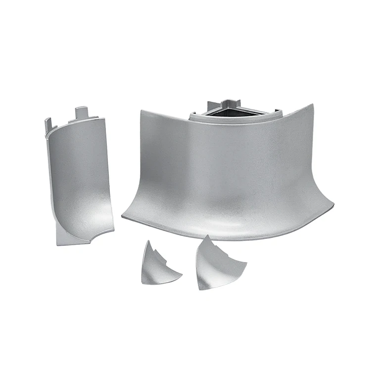 50 Aluminio Purificado Doble Arco Taller Impermeable Ranura Tee Interior y Exterior Accesorios de Base de Pared de Esquina