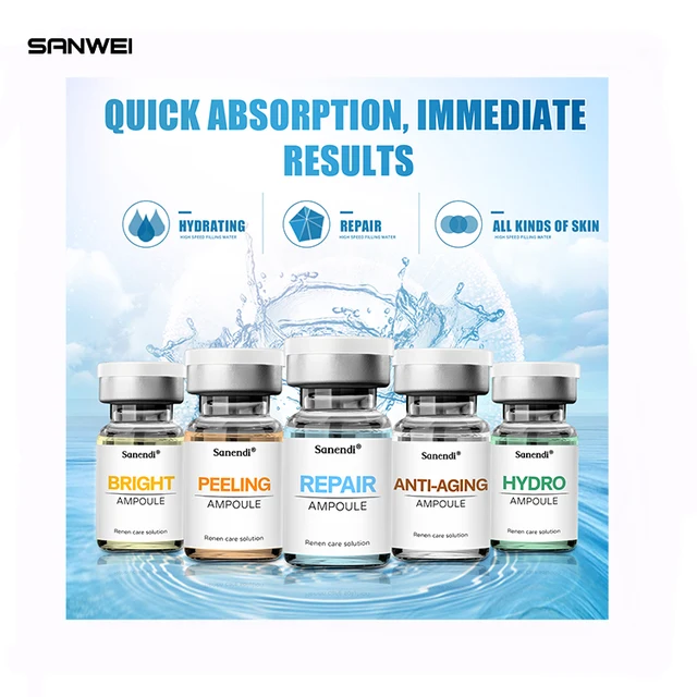 OEM/ODM private label customized Ampoule Serum Anti-aging repair Hyaluronic Acid Peptide Essence Cosmetic Face Serum Skin Care