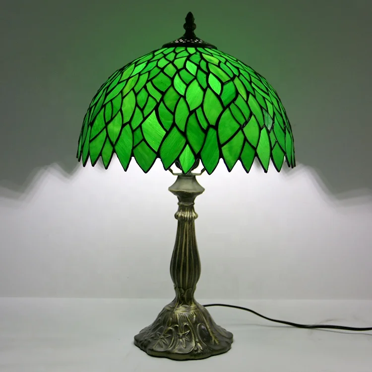 LongHuiJing Tiffany Style Stained Glass Table Lamp for Living Room