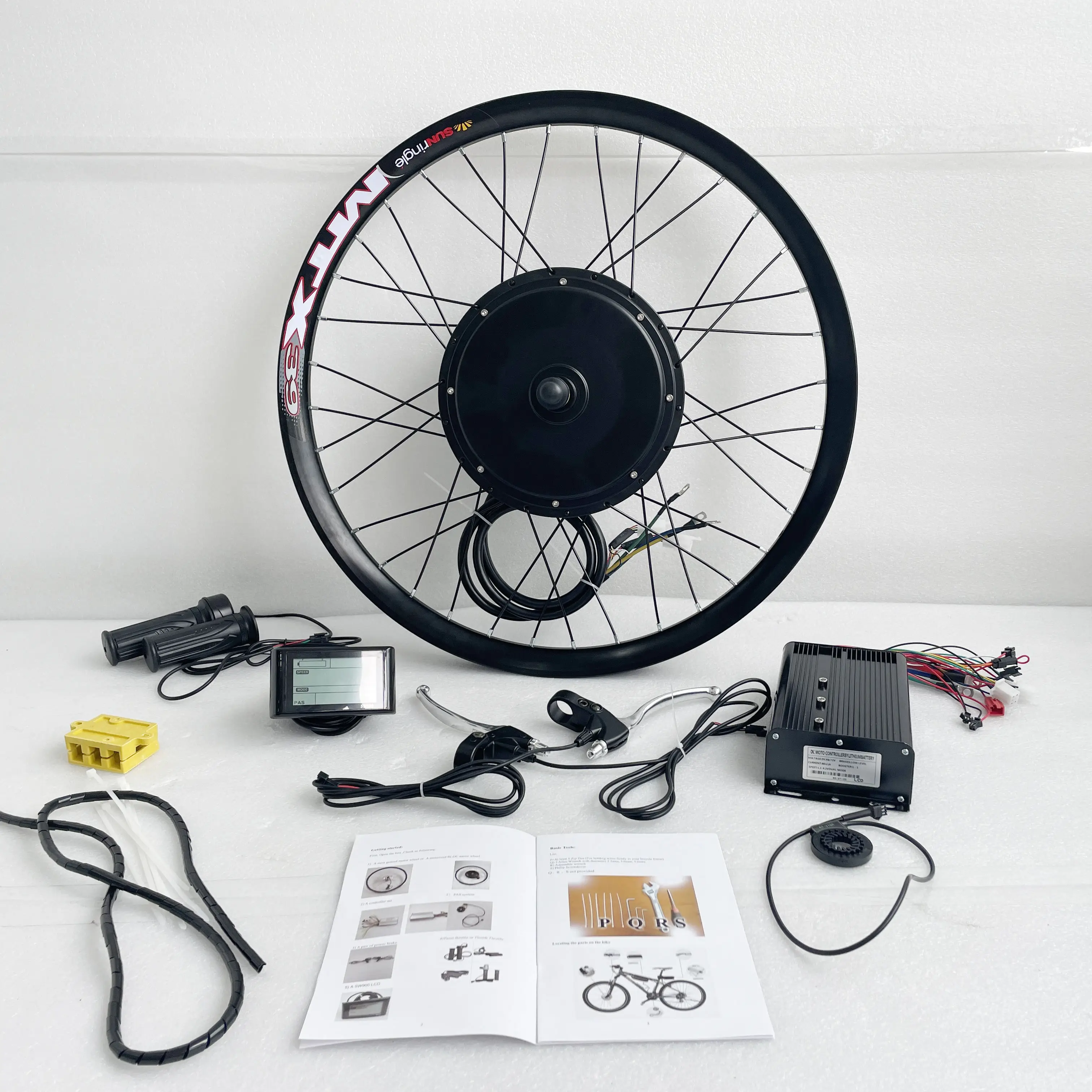 Factory 48V 52V 1500W 2000W 29'' MTX Electric Bicycle Lithium Battery Hub  Motor Twist Throttle LCD Conversion Kit