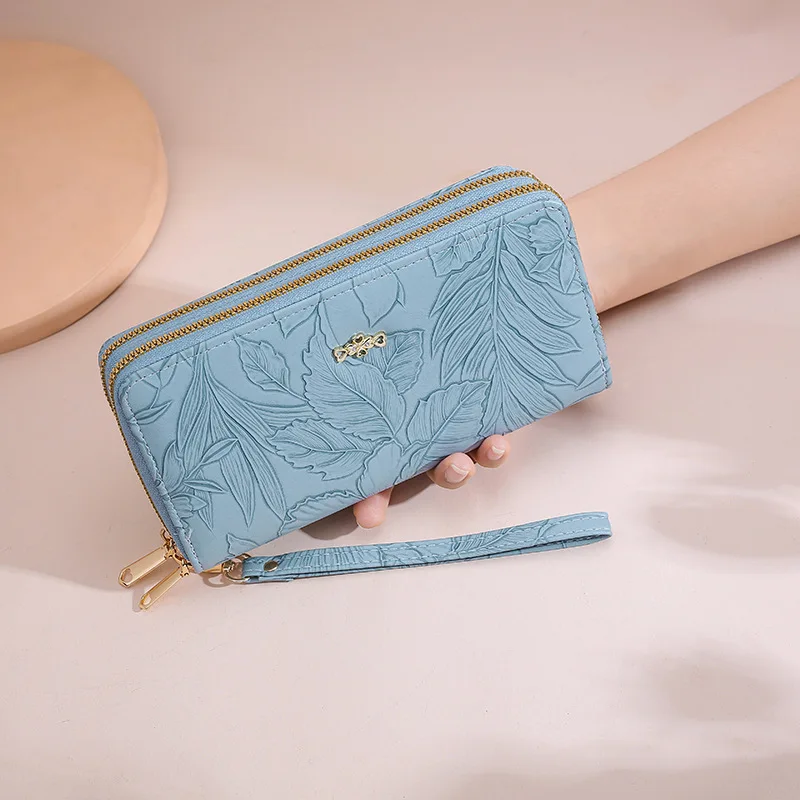 Fashionable Long Large Capacity Pu Leather Wallet Women Clutch Wallets Luxury Ladies Purse 2024
