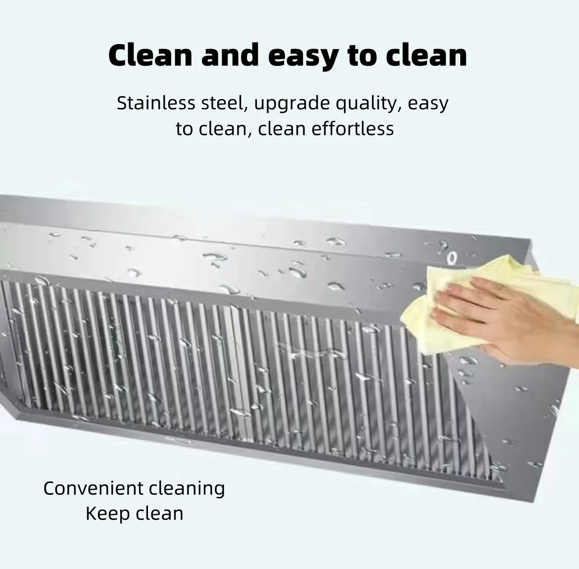 Commercial Kitchen Extractor, Stainless, Steel, Wall - detail 12