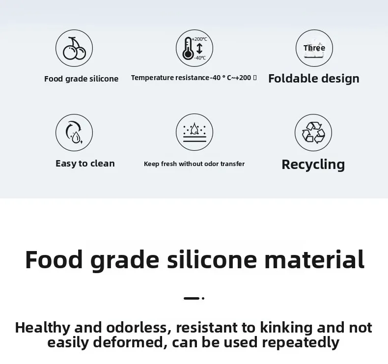 Silicone Fresh-Keeper Storage Box Microwave Heatable & Refrigerator Friendly Anti-Odor Kitchen Food Preservation Container supplier