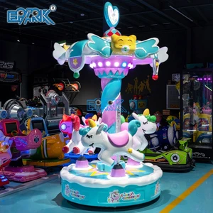 Indoor Mini Carousel for Kids 3 Seats Merry Go Outdoor Amusement Park Equipment for Shopping Malls Fiberglass Material Sale!