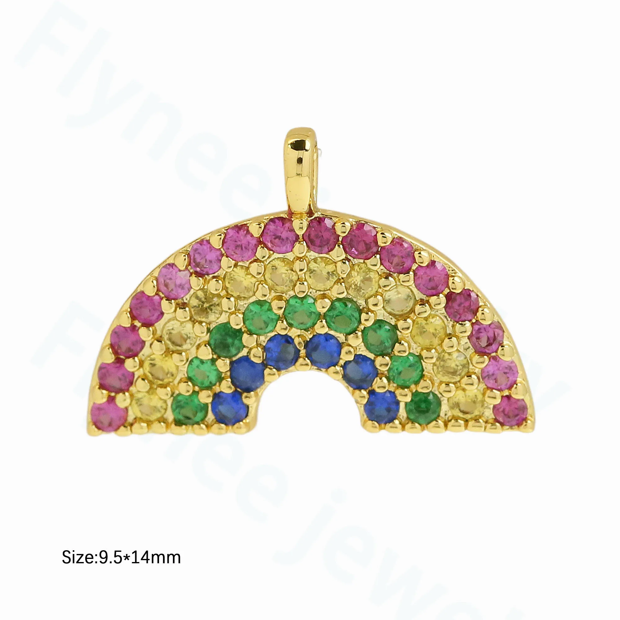 Dainty Mini Small Clear CZ Charm Gold Plated Tiny Zircon Cubic Zirconia Girl Boy Heart Hand Animal Charms Pendants Wholesale
