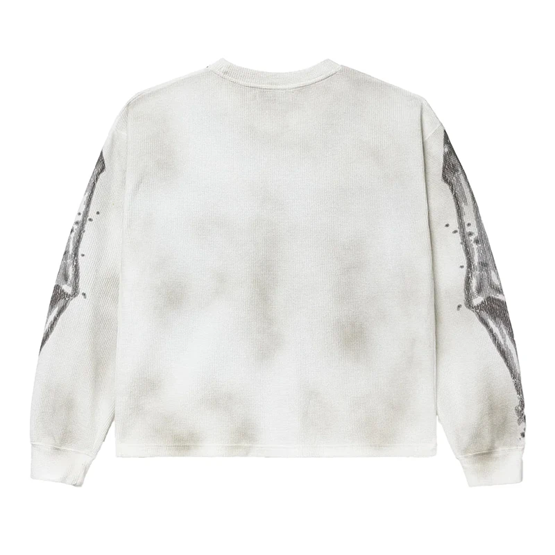 Custom Vintage Washed Distressed Men's Longsleeve Thermal T-Shirt