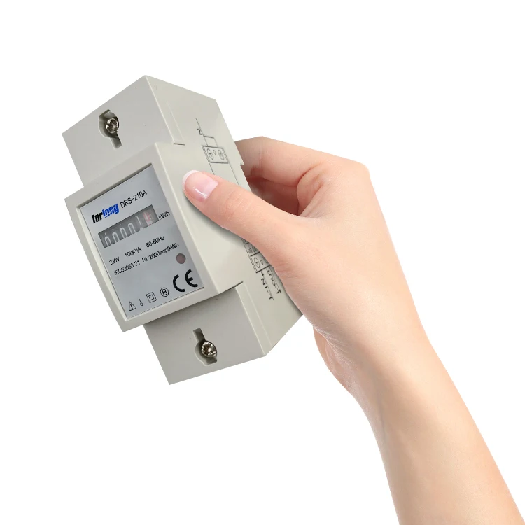 Single Phase Analog Energy Meter Mechanical Meter VETO Din Rail Electronic for Electricity Metering