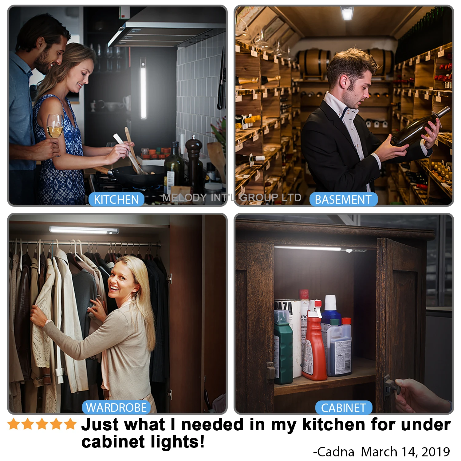 Перезаряжаемый светодиодный светильник для шкафа, светодиодный светильник для гардероба, шкаф, стол, кухонная лампа с пассивным ИК и фотоэлектрическим датчиком