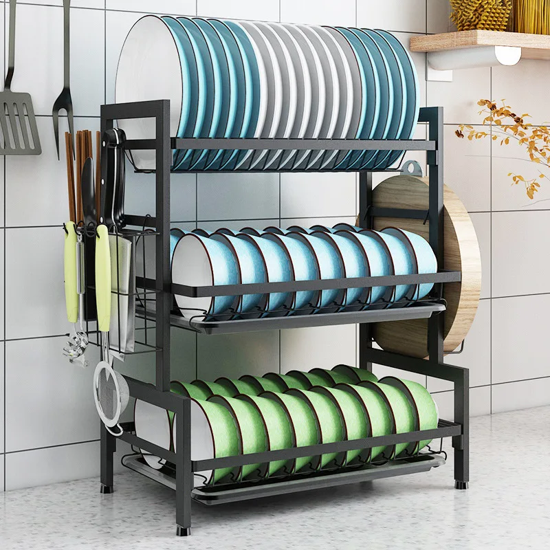 Stainless Steel Dish Storage Rack Draining Rack 2 Layer 3 Layers Strong