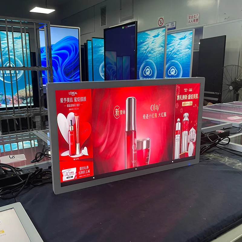 27 Inch Android or windows Wall Mount Screen Indoor LCD Display for Advertising Publish Digital Signage
