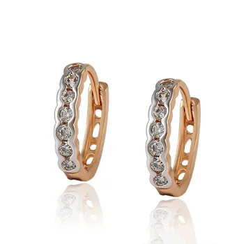 A00667758 xuping Fashion simple elegant silver zircon diamond-studded earrings retro temperament earrings