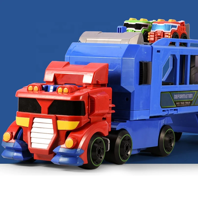 2021新しいレッカー車おもちゃロボットレーストラックトレーラー