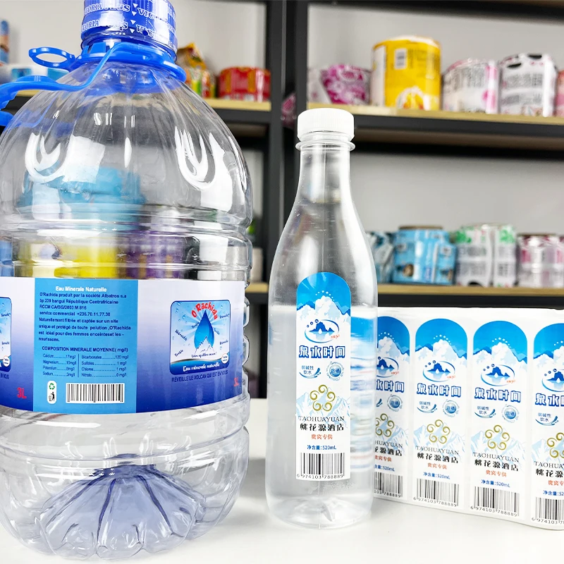 Manufacturer Free Sample Packing Labels Customized Shrink Wrap Water Bottle Label Plastic Heat PVC Mineral Water Label