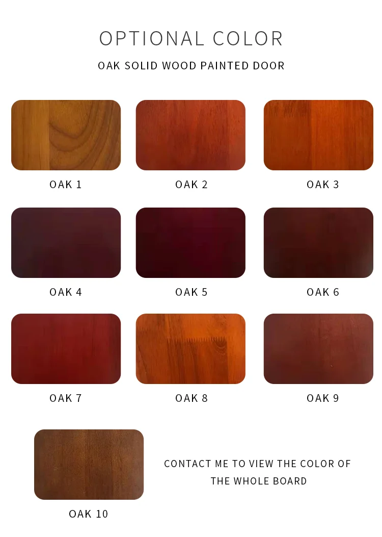 Factory direct sales paint door oak solid wood paint door classic Chinese style indoor door