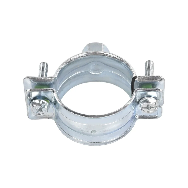 Custom high quality galvanised steel pipe  saddle clamps without rubber