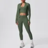 Green jacket+pants+bra