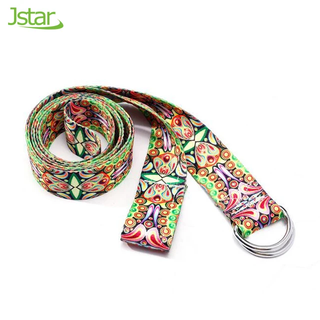 
 Jstar высокое качество Спорт Прочный хлопок нейлон растяжка Йога ремень  