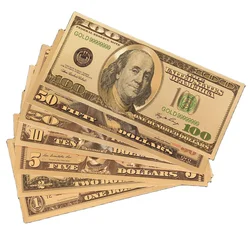 Wholesale Quality 100 Dollar Bill Silver Banknote New Design 100 Us Dollar Silver Foil Banknotes Custom pattern