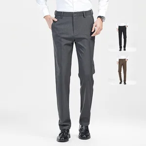Wool Thick Style Business Men's Autumn and Winter New Style Business Gentlemen's Brushed Trousers