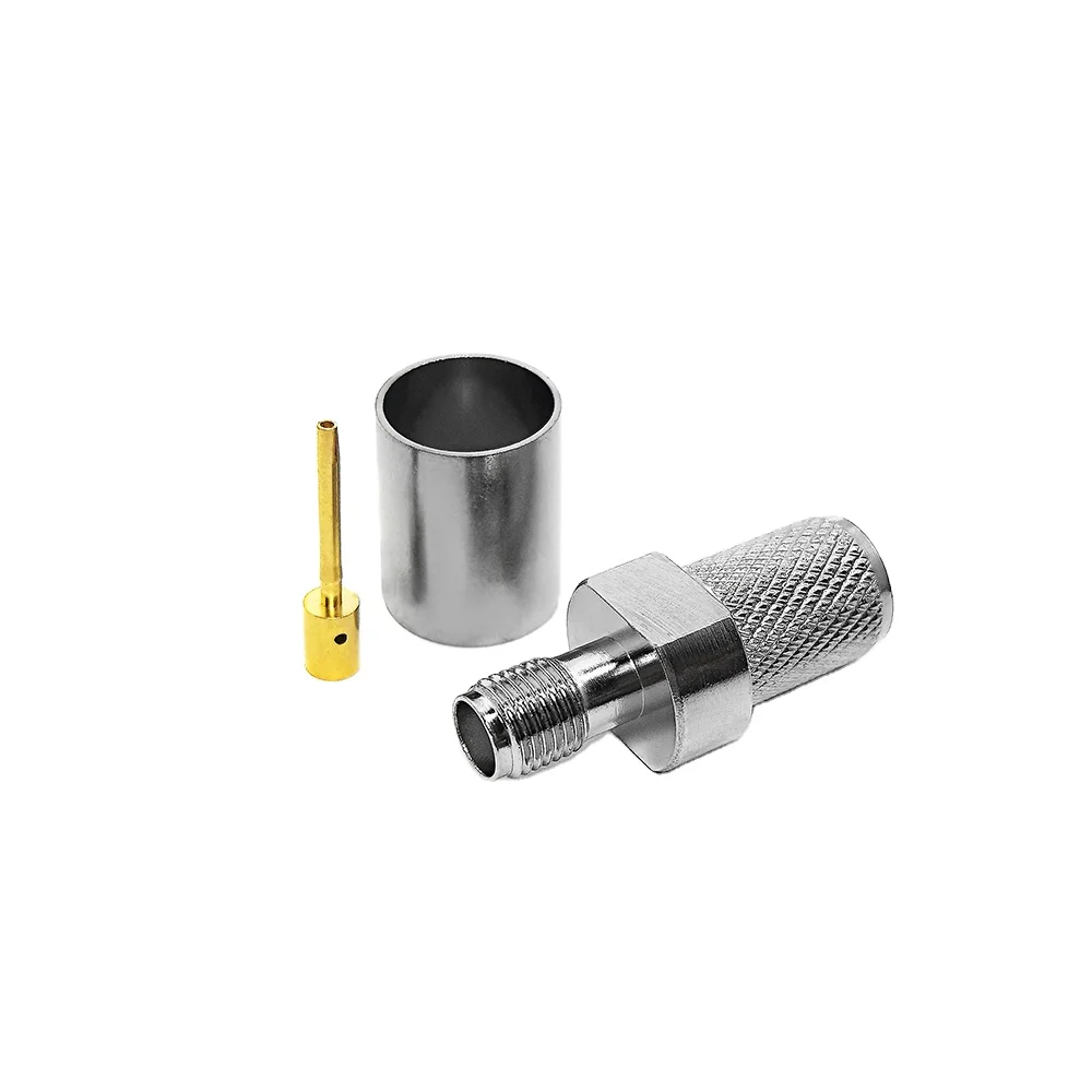 RF Connector SMA Jack Straight Female Connector Crimp for LMR400 RG213 RG214 RG8 Cable