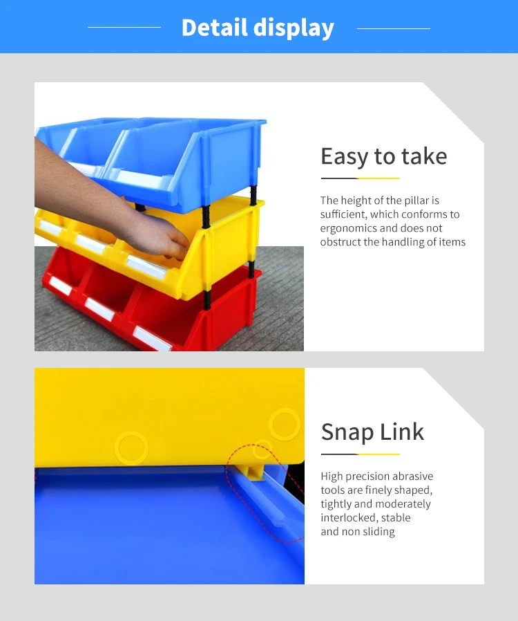Large Heavy Duty Stackable Plastic Storage Bin for Industrial Workshop ...