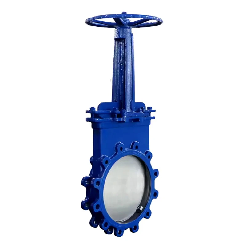 Cast Iron Stock Paper Pulp Plunger Slide Gate Valve Handwheel Operated  Slurry Wafer Knife Gate Valve