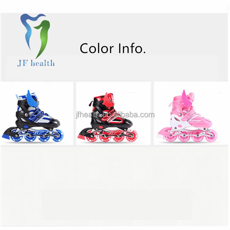 Trendy slalom skating shoes professional sports roller skates shoes 4 size adjustable single-row ice skates for children