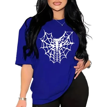 Halloween spider suit women, comfortable short sleeves and yoga shorts 2 piece set can wear all seasons women