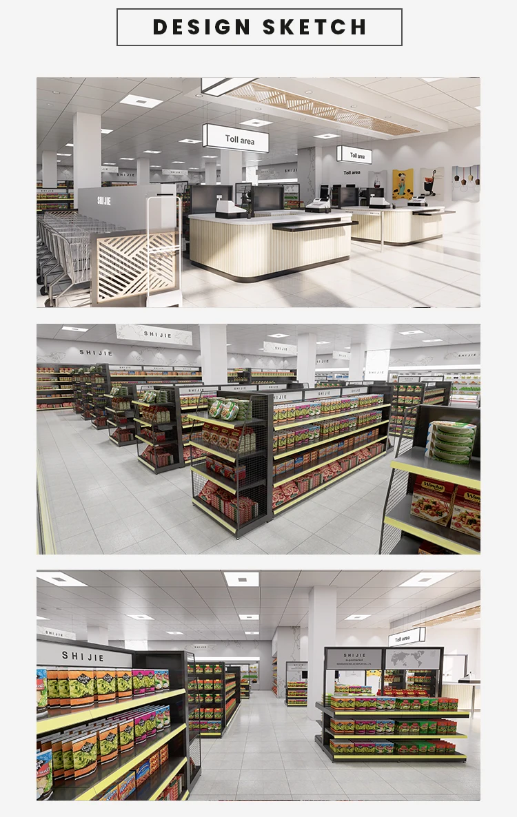 Customizable Gondolas Supermercado Convenience Store Grocery Shop
