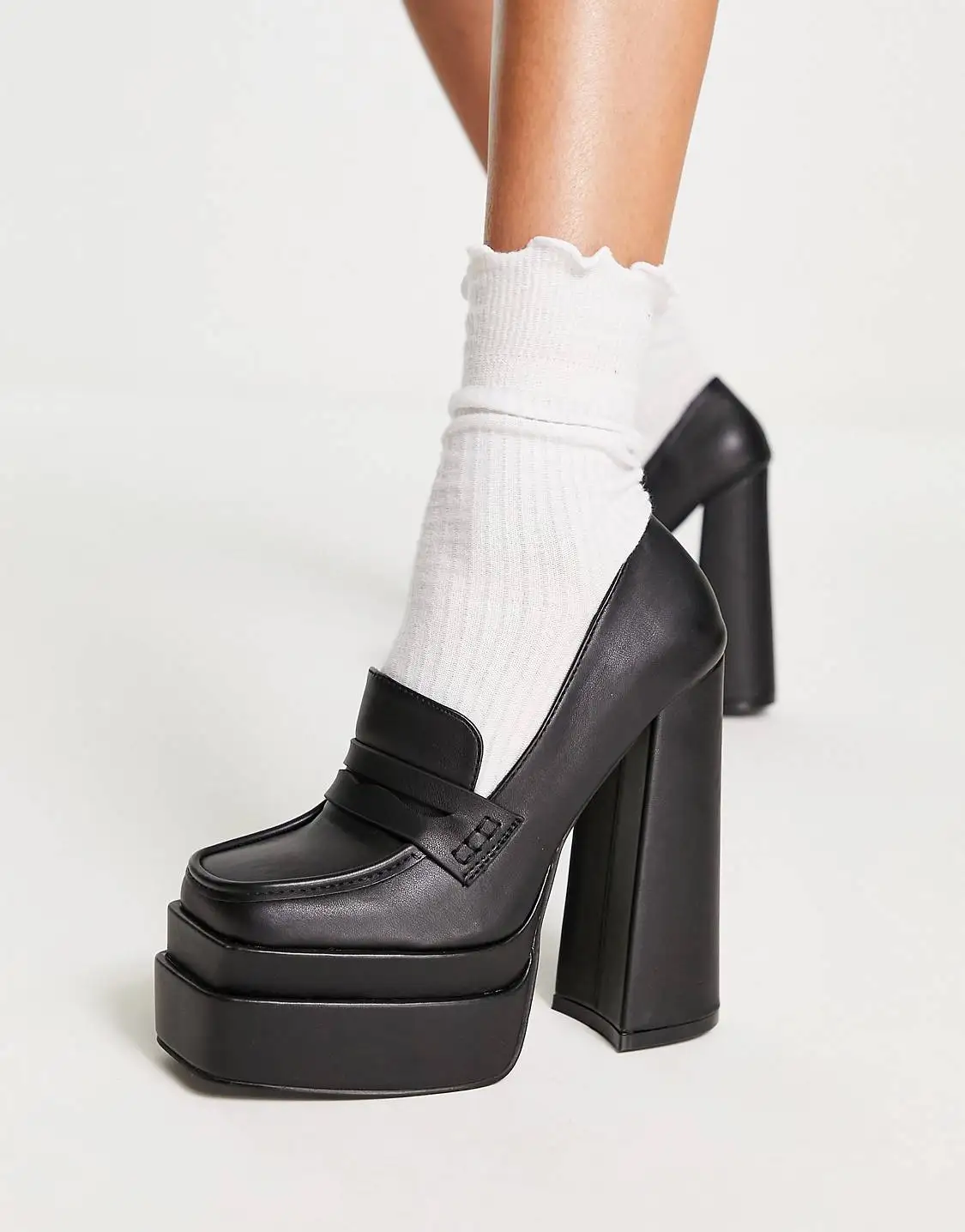 square toe platform shoes