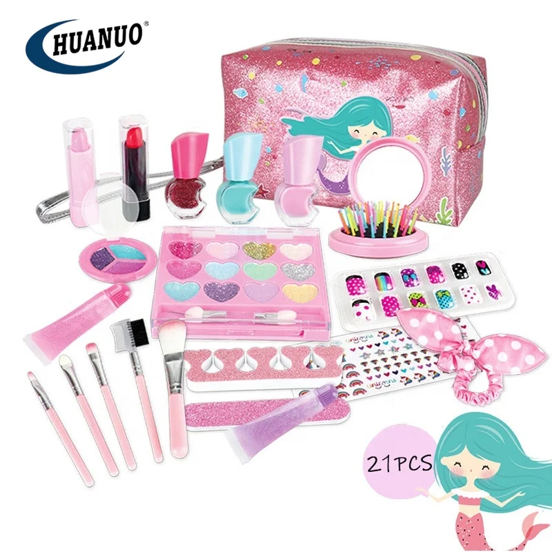 Sac à main de Simulation de bijoux pour enfants, jouet de maquillage créatif pour filles, maison de jeu, rouge à lèvres, vernis à ongles, ensemble de jouets, maquillage de princesse / Jeux