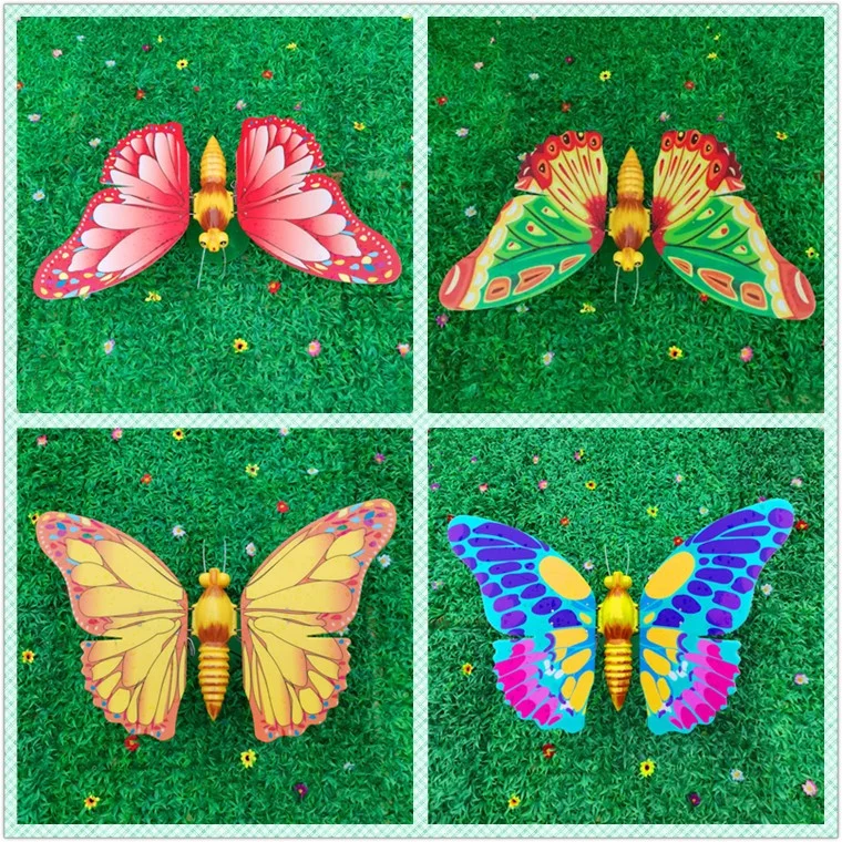 3d Dynamic Lighting Butterflies High-lumen SMD 12v Low Voltage Disassembled ABS Material for Outdoor Garden Street Decoration