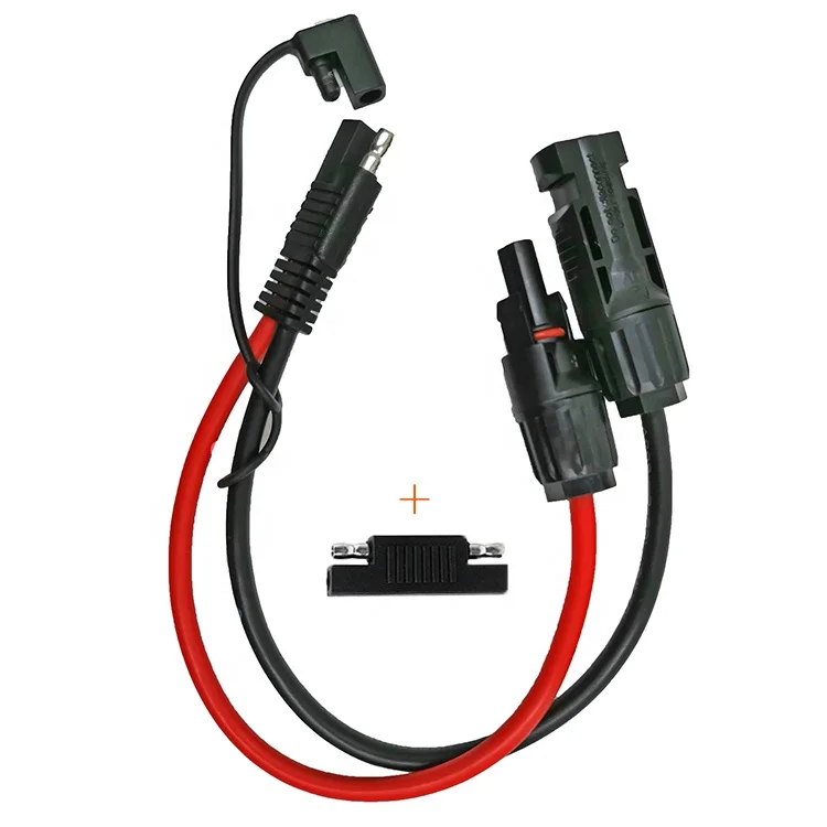 Solar Panel Connector Cable, Solar to SAE Connector Cable, with SAE Polarity Reverse Adapter Plug