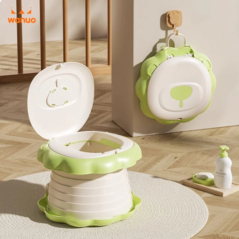 Wanuo Portable Outdoor Baby Toilet Cute Style Lion Baby Toilet Easy to Carry Foldable Baby Toilet for Car