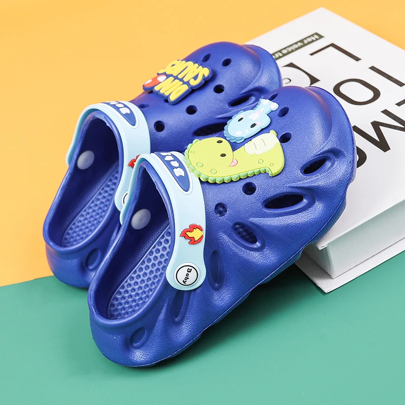 
 Лидер продаж, модные детские пляжные сандалии унисекс, Нескользящие Детские сабо с мультяшным рисунком, водонепроницаемые сабо из ЭВА  