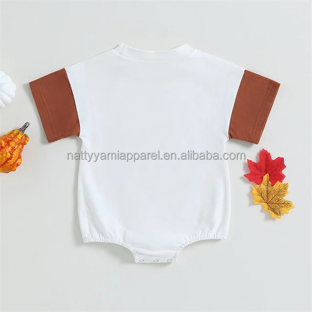 Summer Halloween Clothes Kids Letter Print Short Sleeve Loose Patchwork