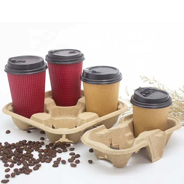 Buy Wholesale China Disposable Take Away Paper Cup Holder To Go Cup Carrier  For Coffee Cup & Cup Carrier at USD 0.003