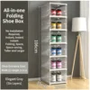 6 Tier  Integrated Foldable Shoe Rack  Gray