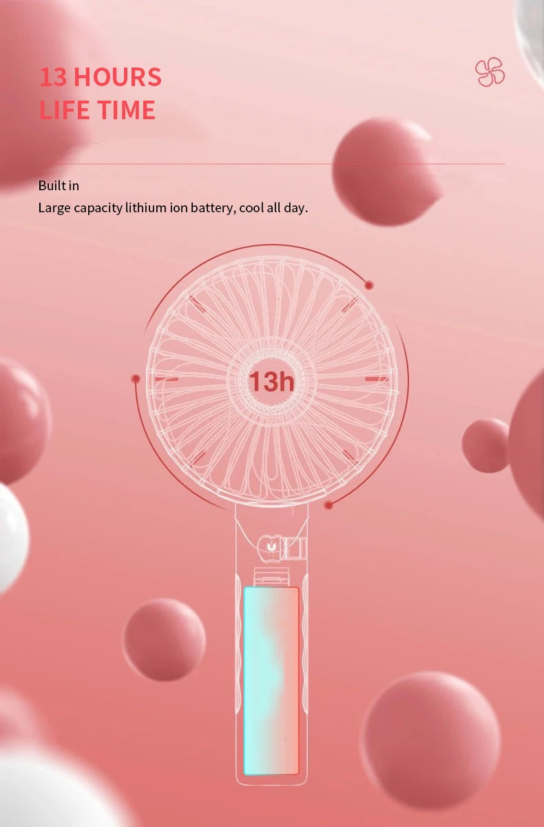 2023 Xz Dark Green Usb Rechargeable Handheld Fan Portable Mini Fan With