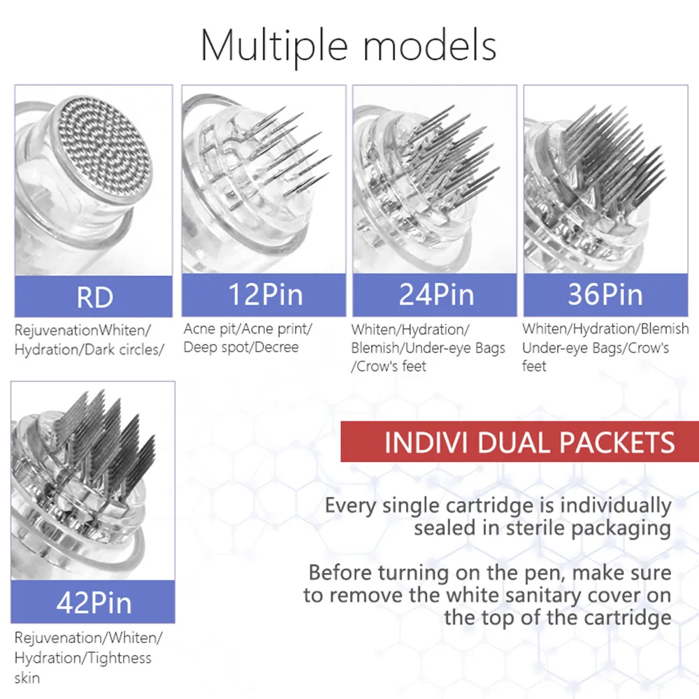 <h3 class="isSelectedEnd"><strong>Replacement needle cartridges designed for the Dr. Pen Ultima A10 microneedling device, available in 12-pin, 24-pin, 36-pin, 42-pin, and Nano-R configurations.</strong></h3> <p class="isSelectedEnd">Choose the cartridge configuration that best matches your treatment technique and coverage requirements. Each cartridge is designed as a replaceable treatment head for the <strong>Dr. Pen Ultima A10</strong>, allowing operators to keep the device ready for different microneedling applications without replacing the complete pen.</p> <p class="isSelectedEnd"><strong>Available Configurations:</strong> 12-Pin · 24-Pin · 36-Pin · 42-Pin · Nano-R</p> <blockquote><strong>Compatibility:</strong> Designed specifically for the Dr. Pen Ultima A10. Always verify the device model and cartridge connection before ordering.</blockquote> Dr. Pen Ultima A10 Replacement Cartridges – 12/24/36/42 Pin & Nano-R