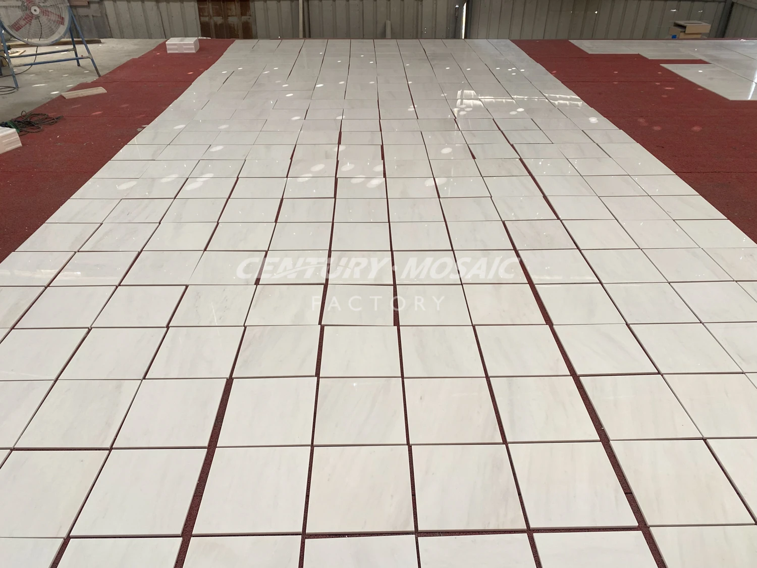 Centurymosaic Polished White Stone Wholesale Marble Tiles For