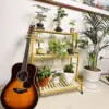 Three-tiered gold frame, 120mm long tiered flower stand