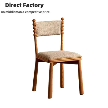 Manufacturer Wholesale Wabi-sabi Style Rubberwood Ash Wood Dining Room Furniture Modern Dining  Hotel Chair for Sale