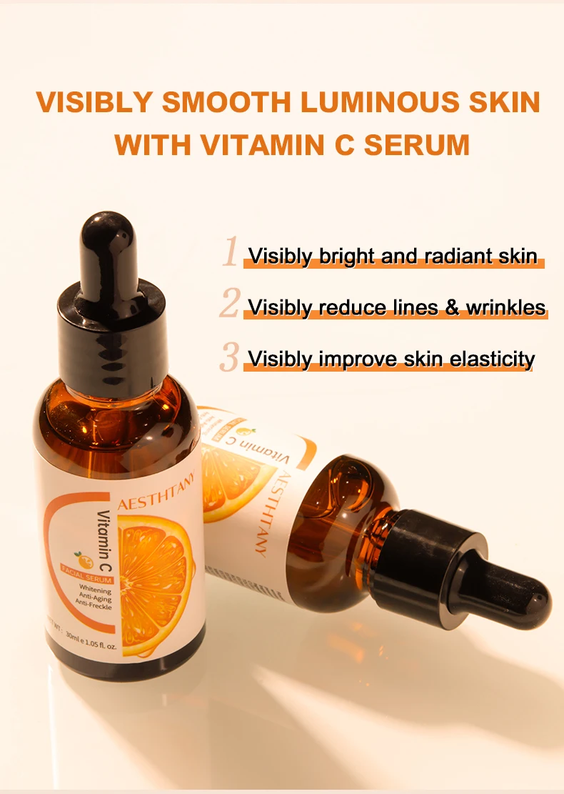 2022 Hot Sale Facial Vitamin C Brightening Serum With Hyaluronic Acid Serum For Face Buy