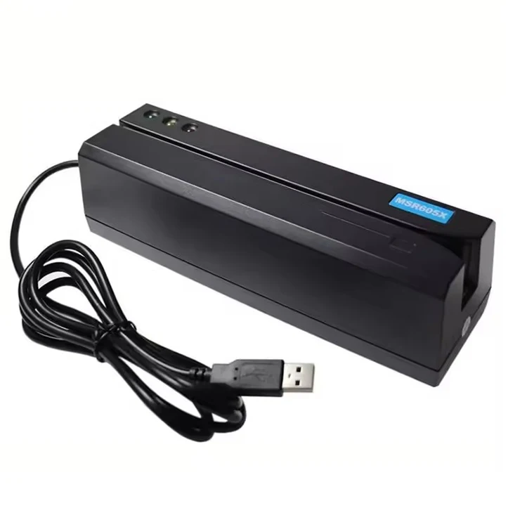 MSR100 USB Swipe Magnetic Credit Mini Card Reader Plug and Play Reader Track 1/2/3 Stripe Card Reader Writer Encoder