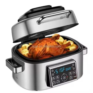 Factory New Design 2 in 1 Grill Air Fryer and Air Fryer Smokeless Grill With Detachable Drawer and a Tray for Home Use