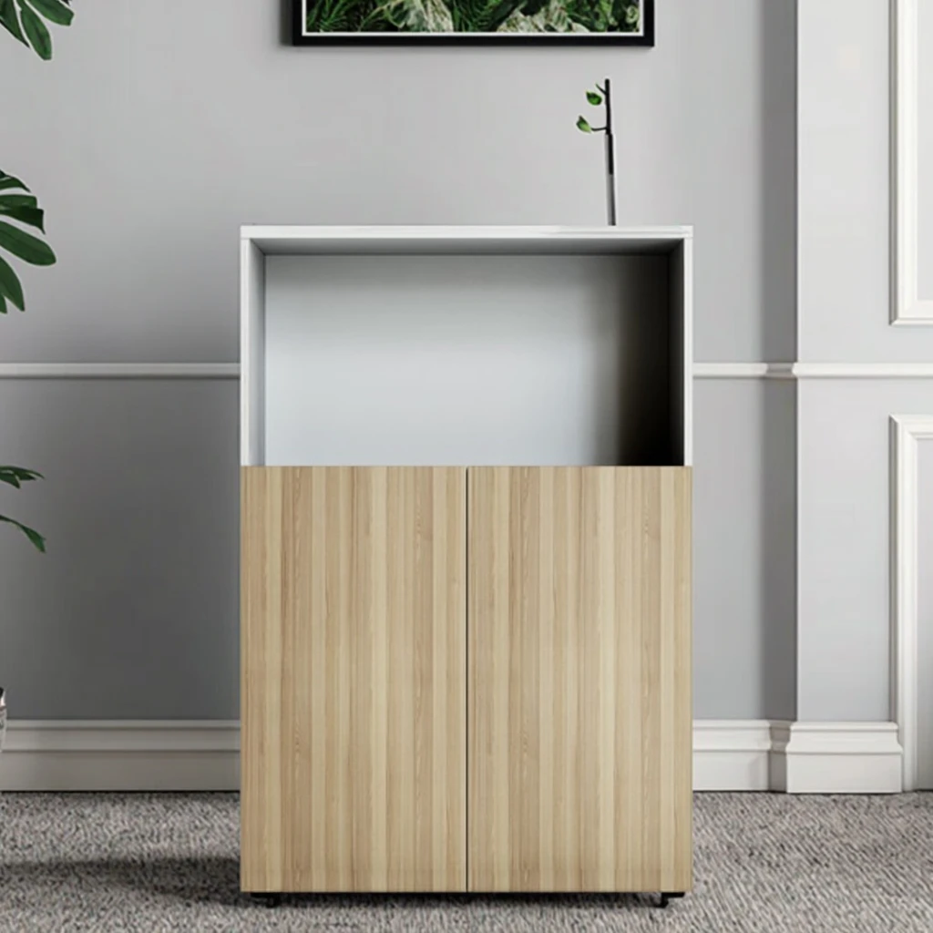 Compact Wood Office File Storage Cabinet with Document Organizer and Shelves 6