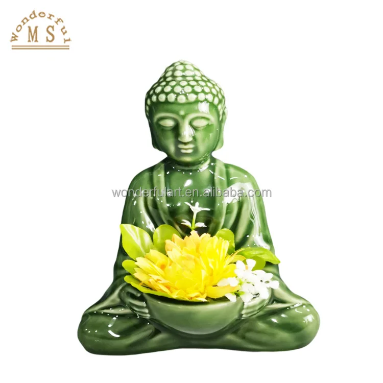 Customized Ceramic Buddha head succulent flowerpot Garden Pot Plant Planter  Flower VASE