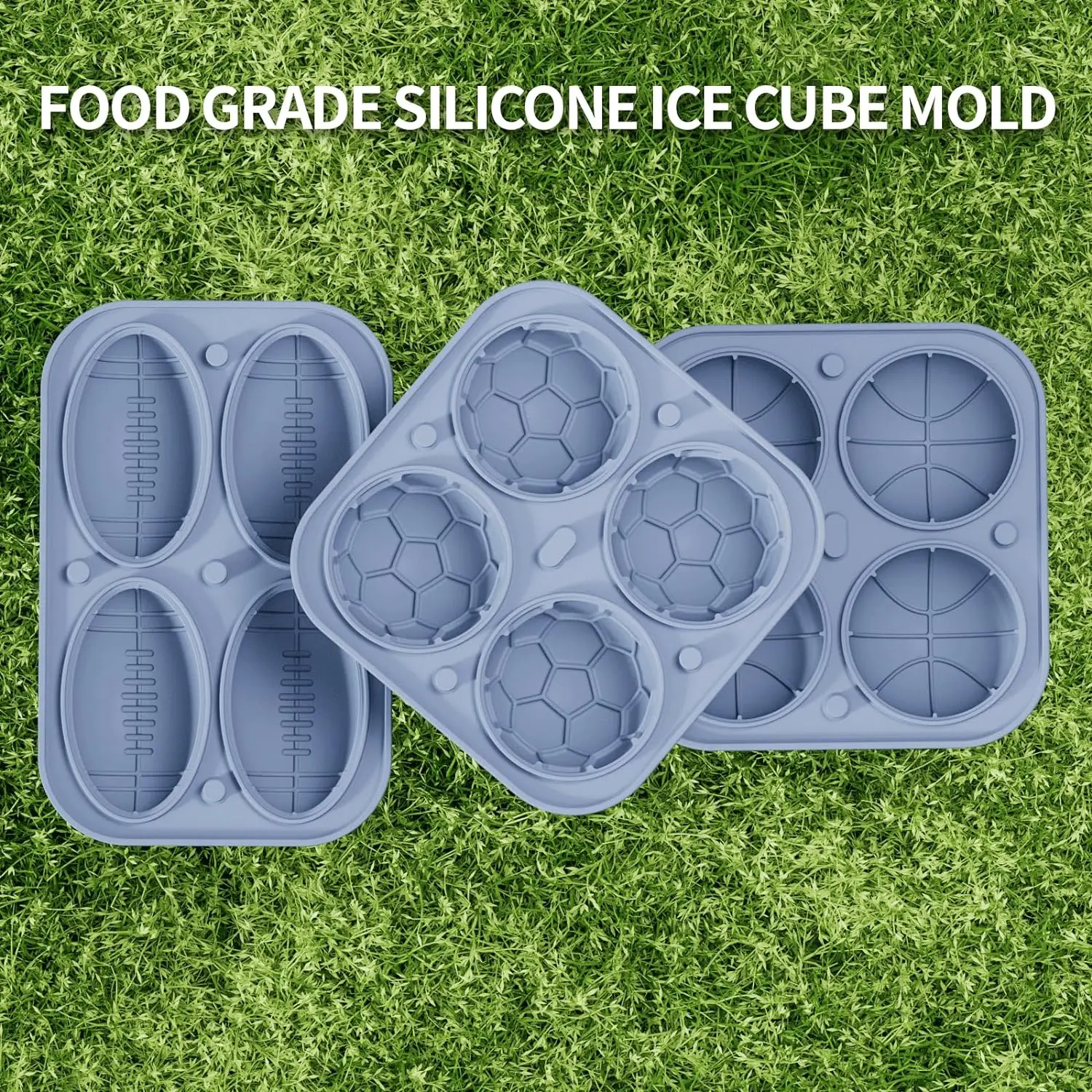 Diy Ice Ball Maker Tray Silicone Whiskey Freezer Ice Mould Rugby ...